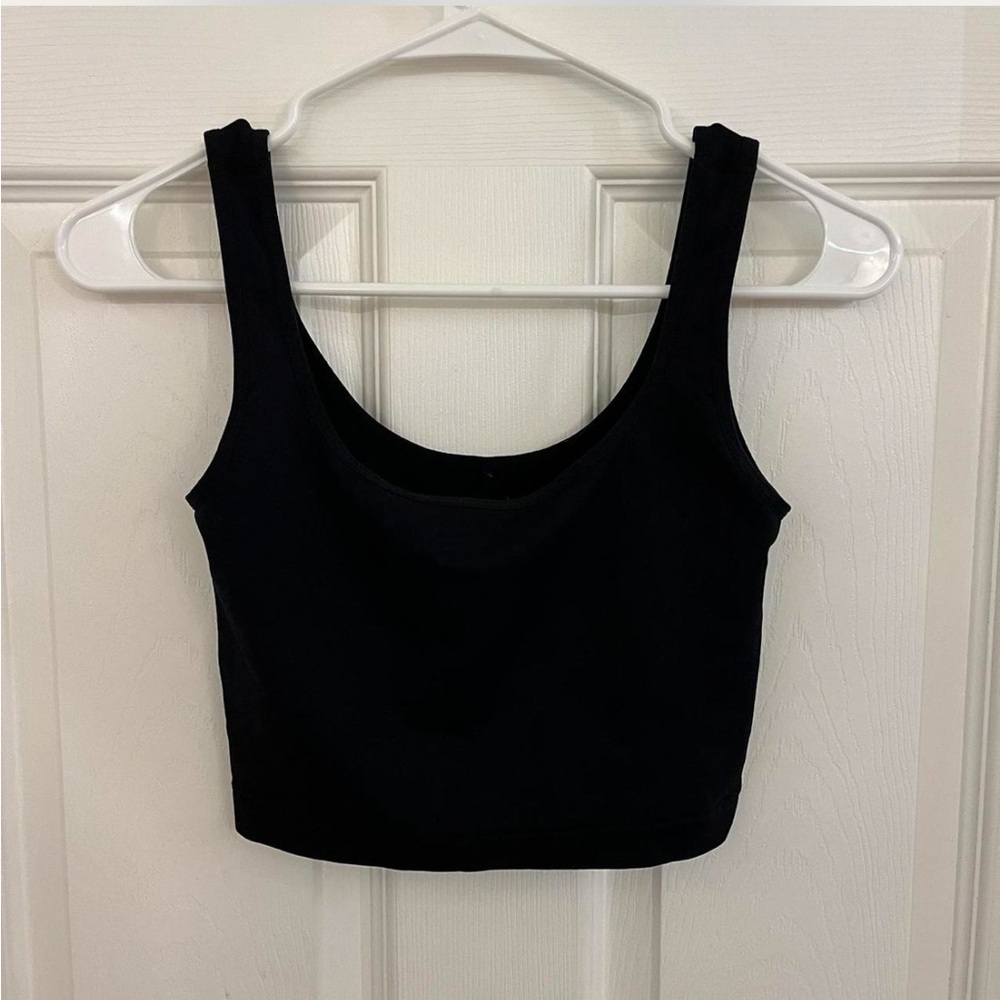 Garage Body Black Fitted Sleeveless Crop Tank Top